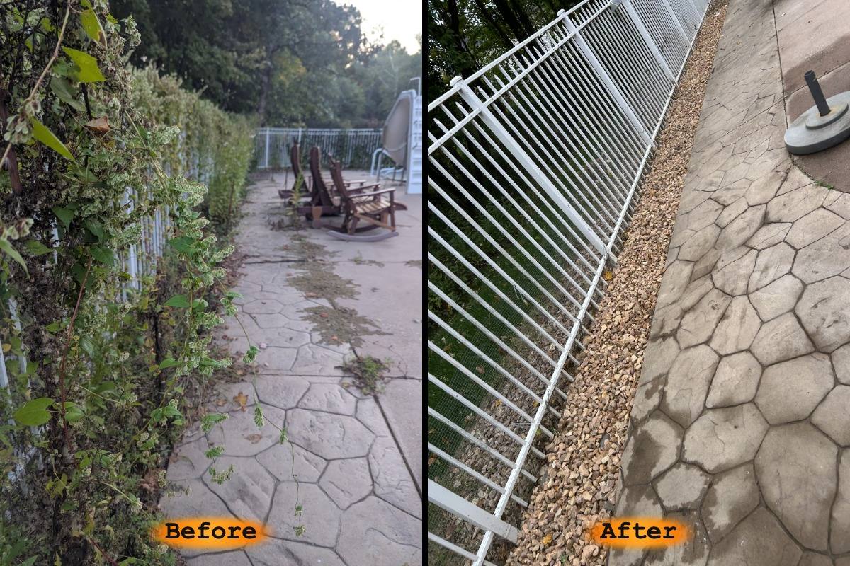 Landscaping cleaning and refinished